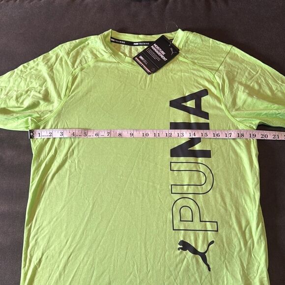 Puma Training T-Shirt Regular Fit Dry Cell Green Glare Size S NWT - Picture 6 of 12